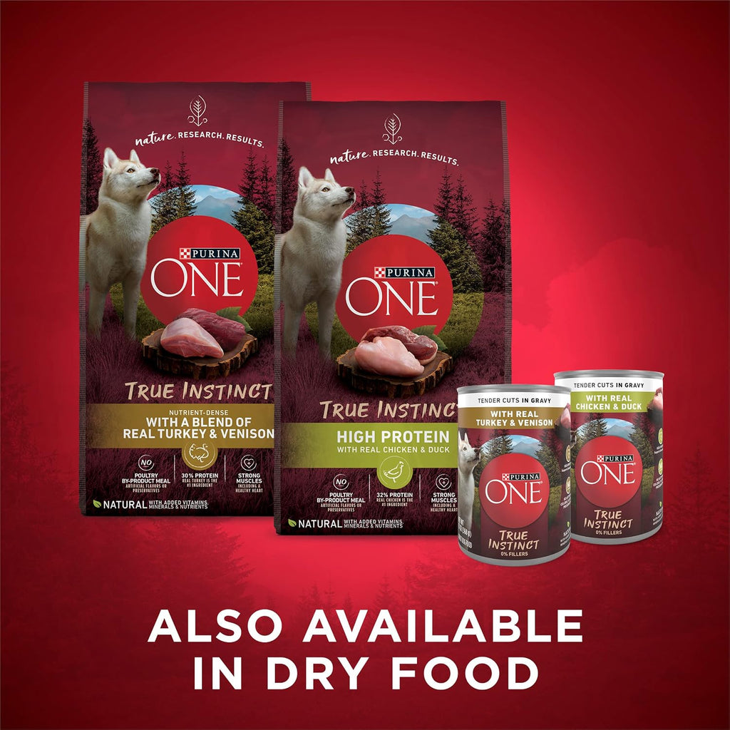 Purina ONE True Instinct Variety Wet Dog Food, Tender Cuts, (6) 13oz Cans