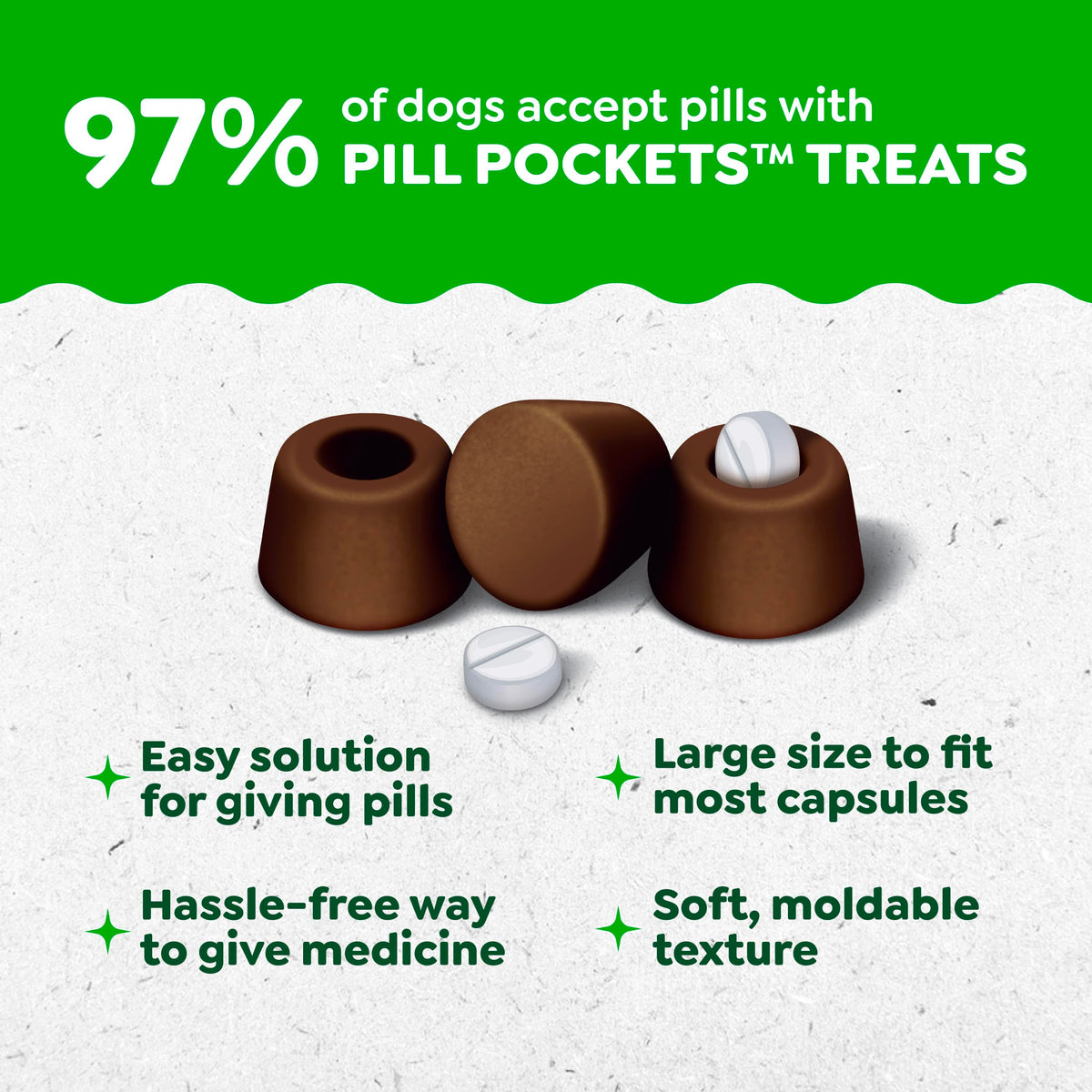 Greenies Pill Pockets Small Dog Treats, Chicken Flavor, 3.2 oz