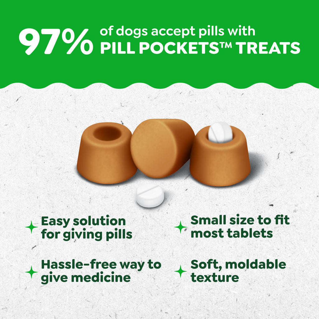 Greenies Pill Pockets Small Dog Treats, Chicken Flavor, 3.2 oz