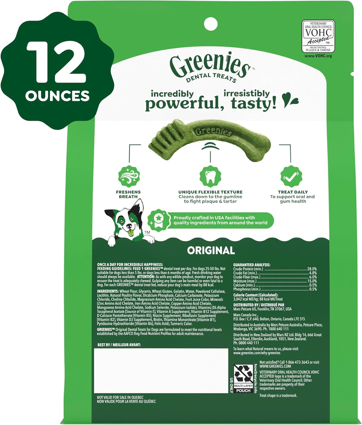 Greenies Regular Dental Dog Treats, Original Chicken Flavor, 36 Count