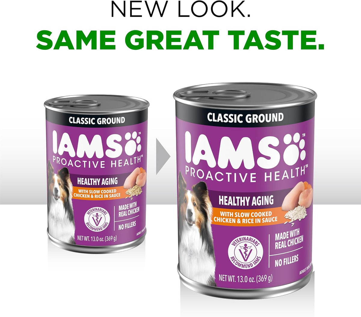 IAMS Proactive Health Senior Ground Wet Dog Food, Chicken, 13 oz, 12 Pack
